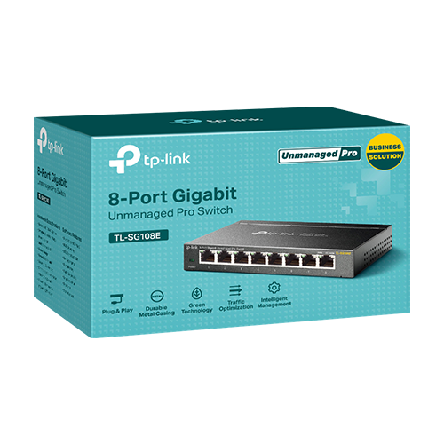 Switch Easy Smart, 8 porturi RJ45 Gigabit, Managed - TP-Link TL-SG108E – TP-LINK TL-SG108E