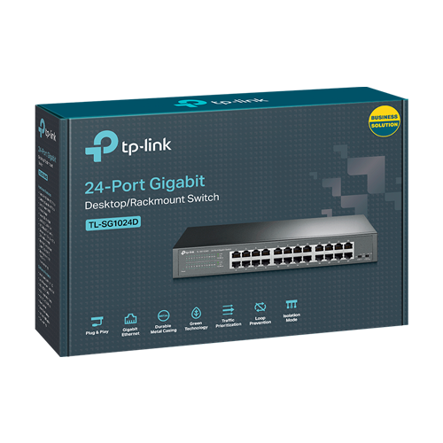 Switch 24 porturi RJ45 Gigabit, Unmanaged, 1U - TP-Link TL-SG1024D – TP-LINK TL-SG1024D