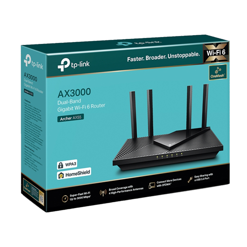 TP-LINK ArcherAX55 – Router Wireless TP-Link Archer AX55 AX3000 Dual-Band Wi-Fi 6 Dual-Core CPU OFMA ArcherAX55 Router Wireless TP-Link Archer AX55 AX3000 Dual-Band Wi-Fi 6 Dual-Core CPU OFMA ArcherAX55 – TP-LINK ArcherAX55