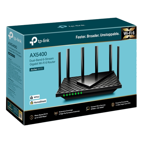 Router Wireless TP-Link Archer AX73 Dual-Band Gigabit AX5400 Beamforming OFDMA ArcherAX73 – TP-LINK ArcherAX73