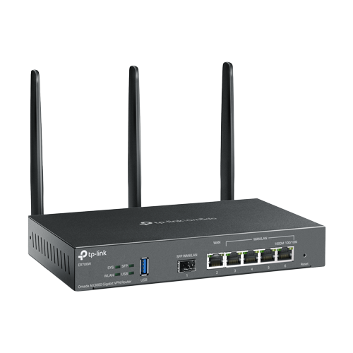 Router VPN, Wi-Fi 6, AX3000, 1 x SFP Gigabit, 5 x RJ45 Gigabit, 1 x USB - TP-Link Omada ER706W – TP-LINK ER706W