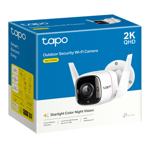 TP-LINK TapoC320WS – Camera IP Wi-Fi, 2K QHD, Starlight, Audio bidirectional, Alarma, IR 30M - TP-Link Tapo TapoC320WS Camera IP Wi-Fi, 2K QHD, Starlight, Audio bidirectional, Alarma, IR 30M - TP-Link Tapo TapoC320WS – TP-LINK TapoC320WS