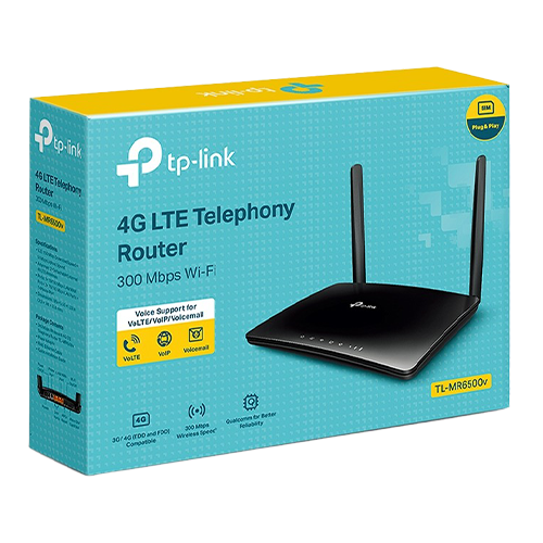 Router wireless cu functie telefonie TP-LINK TL-MR6500v N300 4G LTE 10/100 Mbps TL-MR6500v – TP-LINK TL-MR6500v