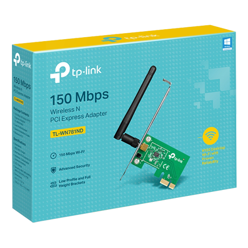TP-LINK TL-WN781ND – Placa de retea Wi-Fi 4, 2.4 Ghz, 150Mbps, 2dBi, PCI Express - TP-LINK TL-WN781ND Placa de retea Wi-Fi 4, 2.4 Ghz, 150Mbps, 2dBi, PCI Express - TP-LINK TL-WN781ND – TP-LINK TL-WN781ND
