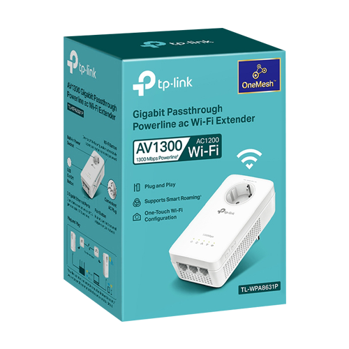 Powerline AV1300, Wi-Fi 5, AC1200 Dual-Band, 3 x RJ45 Gigabit - TP-Link TL-WPA8631P – TP-LINK TL-WPA8631P