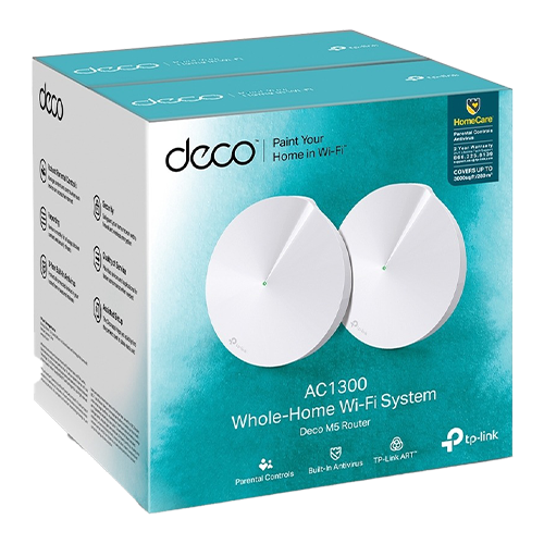 Sistem Mesh Wireless TP-LINK Deco M5(pachet de 2) AC1300 Gigabit DecoM5(2-Pack) – TP-LINK DecoM5(2-Pack)