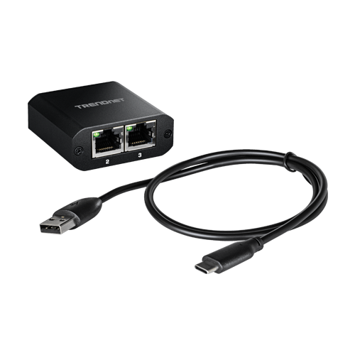 TRENDnet TEG-102S – Splitter RJ45 Gigabit 1 IN, 2 OUT, USB-C - TRENDnet TEG-102S Splitter RJ45 Gigabit 1 IN, 2 OUT, USB-C - TRENDnet TEG-102S – TRENDnet TEG-102S