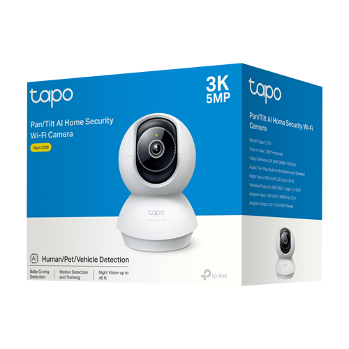 TP-LINK TapoC230 – Camera IP Smart Wi-Fi, 3K 5MP, Pan&Tilt, Audio bidirectional, Alarma - TP-Link Tapo TapoC230 Camera IP Smart Wi-Fi, 3K 5MP, Pan&Tilt, Audio bidirectional, Alarma - TP-Link Tapo TapoC230 – TP-LINK TapoC230