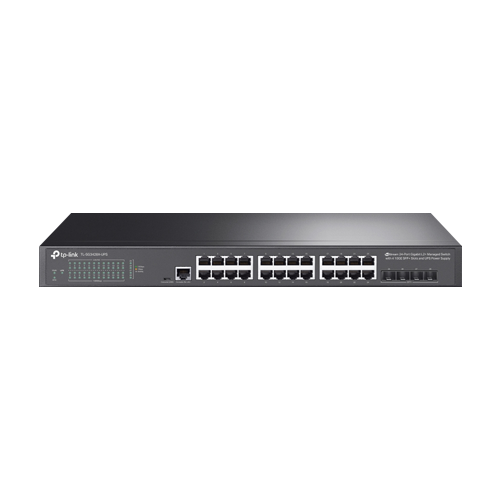 TP-LINK TL-SG3428X-UPS – Switch 24 porturi RJ45 Gigabit, 4 x SFP+ 10G, Alimentare Baterie 12V, L2+ Management, 1U - TP-Link TL-SG3428X-UPS Switch 24 porturi RJ45 Gigabit, 4 x SFP+ 10G, Alimentare Baterie 12V, L2+ Management, 1U - TP-Link TL-SG3428X-UPS – TP-LINK TL-SG3428X-UPS