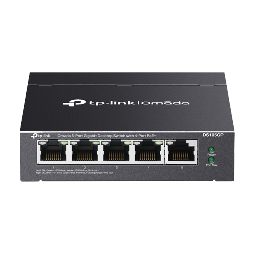 TP-LINK DS105GP – Switch 4 x RJ45 Gigabit PoE, 1 x RJ45 1G, Buget PoE 65W, Unanaged - TP-Link Omada DS105GP Switch 4 x RJ45 Gigabit PoE, 1 x RJ45 1G, Buget PoE 65W, Unanaged - TP-Link Omada DS105GP – TP-LINK DS105GP