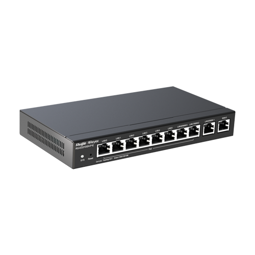 Router 8 x RJ45 1G PoE, 2 x RJ45 1G, Buget PoE 110W, Multi-WAN, Cloud Management - Ruijie RG-EG310GH-P-E – Ruijie Networks RG-EG310GH-P-E