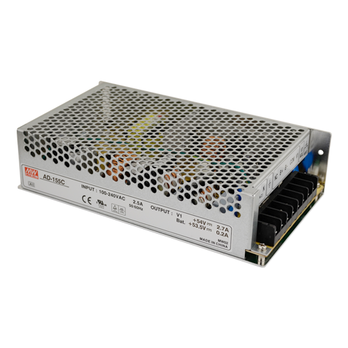 Sursa de alimentare in comutatie, 54V + 53.5V / 2.7A + 0.2A, back-up - MEAN WELL AD-155C – MeanWell AD-155C