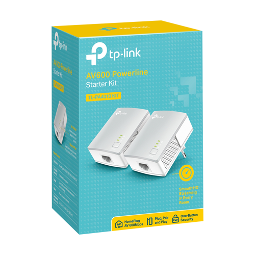 Kit Powerline AV600, 1 x RJ45 10/100 Mbps - TP-Link TL-PA4010KIT – TP-LINK TL-PA4010KIT