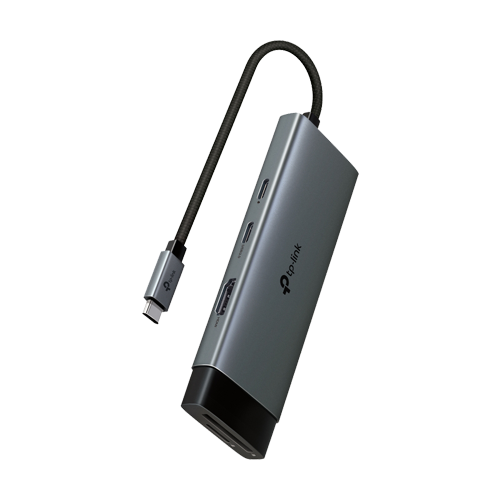Hub USB-C 7-in-1, Power Delivery 100W, HDMI, Cititor carduri, Transfer date - TP-Link UH7020C – TP-LINK UH7020C