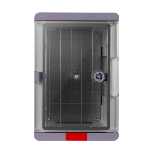 Cutie distributie IP67 din ABS gri, usa transparenta, placa metalica, 200x300x130 mm PS203013 – Plastim PS203013