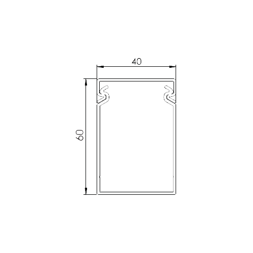 Canal cablu perforat 40x60 mm, cu capac, 2m - DLX PVCP-407-60 – DLX PVCP-407-60