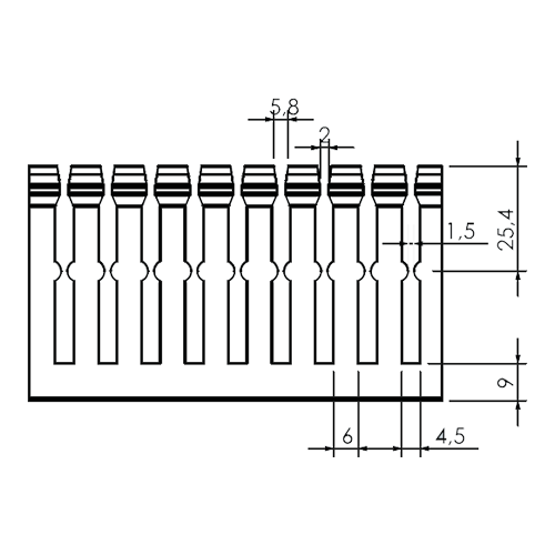 Canal cablu perforat 40x60 mm, cu capac, 2m - DLX PVCP-407-60 – DLX PVCP-407-60
