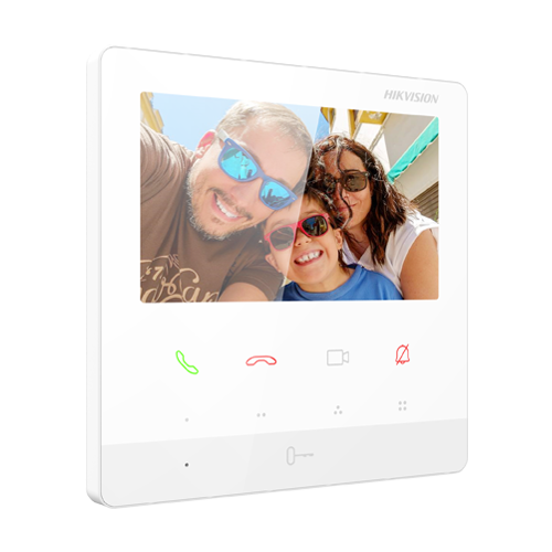 Monitor videointerfon TCP/IP, TFT LCD 4.3 inch 9 butoane, PoE, Alb - HIKVISION DS-KH6100-E1-White – HIKVISION DS-KH6100-E1-White