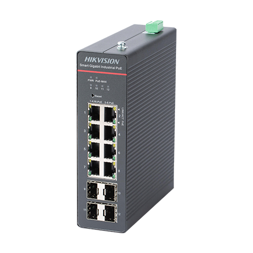 Kit Switch 8 x RJ45 Gigabit PoE 802.3af/at/bt, 4 x SFP Gigabit, Management, Sursa 240W - HIKVISION DS-3T1512HP-SI-8P4FKIT(240W) – HIKVISION DS-3T1512HP-SI-8P4FKIT(240W)
