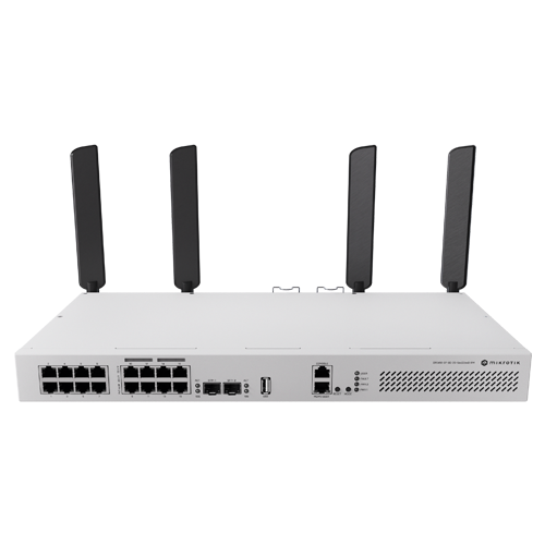 Switch L3, Wi-Fi 6 Dual-Band, 8 x RJ45 1G PoE, 8 x RJ45 1G, 2 x SFP+ 10G, 2 x AC, 1U - MikroTik CRS418-8P-8G-2S+5axQ2axQ-RM – Mikrotik CRS418-8P-8G-2S+5axQ2axQ-RM