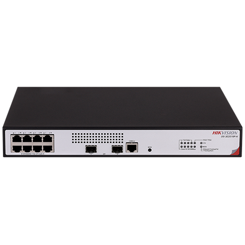 Switch L2+, 8 x RJ45 1G PoE 802.3af/at, 2 x SFP 1G, Management, 1U - HIKVISION DS-3E2510P-H – HIKVISION DS-3E2510P-H