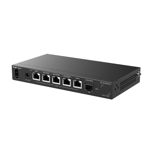 Router 5 x RJ45 2.5G (4 x PoE+), 1 x SFP+ 10G, Multi-WAN, Cloud Management - Ruijie Reyee RG-EG406XS-P – Ruijie Networks RG-EG406XS-P