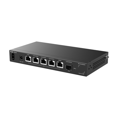 Router 5 x RJ45 2.5G, 1 x SFP+ 10G, Multi-WAN, Cloud Management - Ruijie Reyee RG-EG406XS
