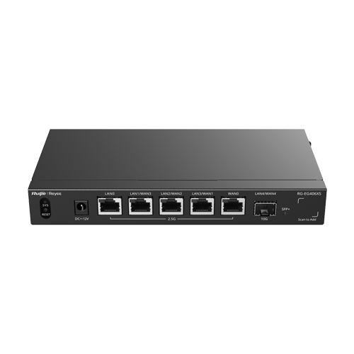 Router 5 x RJ45 2.5G, 1 x SFP+ 10G, Multi-WAN, Cloud Management - Ruijie Reyee RG-EG406XS