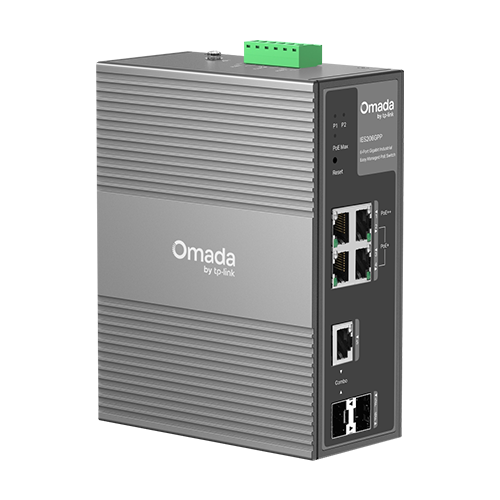 Switch industrial 4 x RJ45 1G PoE+/PoE++, 1 x SFP 1G, 1 x combo SFP/RJ45 1G, Managed - TP-Link Omada IES206GPP – TP-LINK IES206GPP