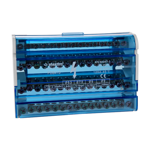 Bloc de distributie electrica, 4x15 poli, 125A - Plastim PDB415 – Plastim PDB415