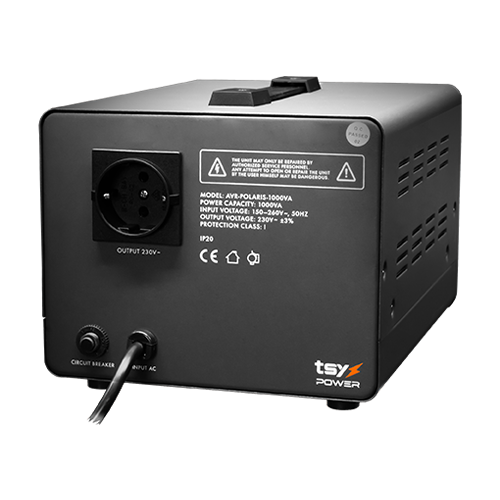 TSY Power AVR-POLARIS-1000VA – Regulator de tensiune cu servomotor, 1000VA, tensiune la intrare 150-260V, delay 6-180s AVR-POLARIS-1000VA Regulator de tensiune cu servomotor, 1000VA, tensiune la intrare 150-260V, delay 6-180s AVR-POLARIS-1000VA – TSY Power AVR-POLARIS-1000VA