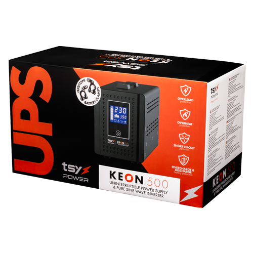 TSY Power UPS-KEON-500VA – UPS 500VA, repornire automata, afisaj LCD, protectii multiple, Input AC 155-285V UPS-KEON-500VA UPS 500VA, repornire automata, afisaj LCD, protectii multiple, Input AC 155-285V UPS-KEON-500VA – TSY Power UPS-KEON-500VA