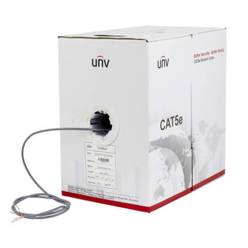 Cablu UTP cat5e 0.45mm, cupru integral, cutie 305 metri - UNV CAB-LC2100B-E-IN – UNV Cables CAB-LC2100B-E-IN