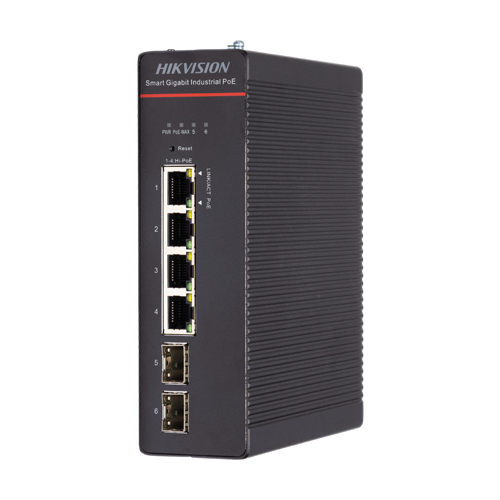 Switch industrial 4 x 1G PoE 802.3bt, 2 x SFP 1G, fara sursa, Management - HIKVISION DS-3T1506HP-SI-4P2F – HIKVISION DS-3T1506HP-SI-4P2F
