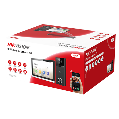 Kit videointerfon IP, 4MP, IR 3m, Wi-Fi 6, 2.4Ghz, PoE, IP65 - HIKVISION DS-KIS610-P – HIKVISION DS-KIS610-P