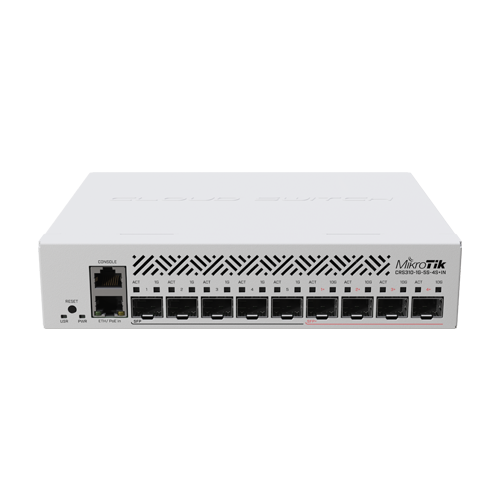 Switch L3, 5 x SFP 1G, 4 x SFP+ 10G, 1 x RJ45 1G, PoE In af/at, 1U - Mikrotik CRS310-1G-5S-4S+IN – Mikrotik CRS310-1G-5S-4S+IN