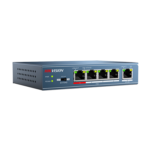 Switch 4 porturi PoE, 1 port uplink- HIKVISION DS-3E0105P-E-M – HIKVISION DS-3E0105P-E-M