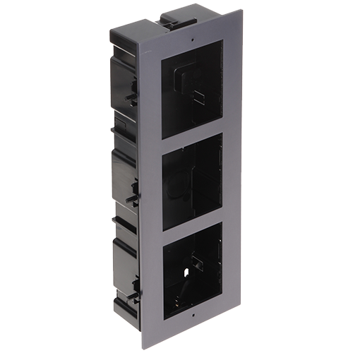 Rama montaj ingropat, 3 module, pentru Interfon modular - HIKVISION DS-KD-ACF3 – HIKVISION DS-KD-ACF3