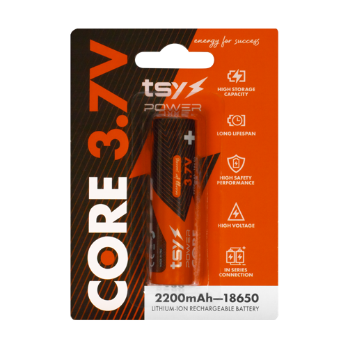 Acumulator Core Lithium-Ion 18650, 3.7V, 2200mAh TSY-CORE-2200 – TSY Power TSY-CORE-2200