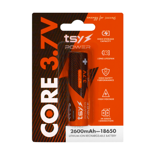 Acumulator Core Lithium-Ion 18650, 3.7V, 2600mAh TSY-CORE-2600 – TSY Power TSY-CORE-2600