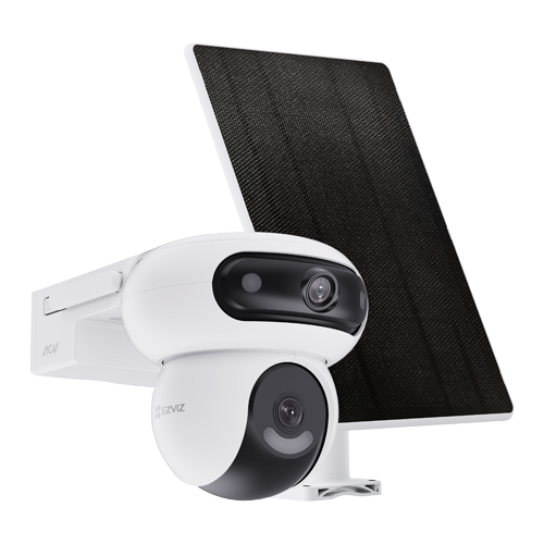 Camera IP PT Dual-Lens 4MP + panou solar 8W, Wi-Fi6&4G, Baterie 10.400 mAh, Audio, IR 35M - EZVIZ CS-HB90x/SP(4MP+4MP,W4GA) – EZVIZ CS-HB90x/SP(4MP+4MP,W4GA)