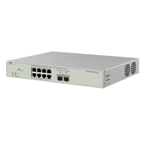 Switch L2+, 8 x RJ45 2.5G PoE+ (240W), 2 x SFP+ 10G, Cloud Management - Ruijie RG-NBS3300-8MG2XS-P – Ruijie Networks RG-NBS3300-8MG2XS-P