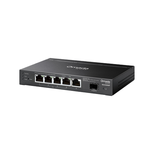 Switch L2+, 5 x RJ45 1G (4 x PoE+), 1 x SFP 1G, Budget PoE 63W, Management - TP-Link Omada SG2206MP – TP-LINK SG2206MP