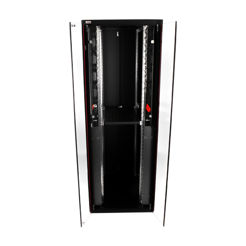 Rack de podea PRO SERIES 47U 19 800x1000, capacitate 1000 kg, RAL 9005, asamblat ASY-47U-80100PRO – ASYTECH Networking ASY-47U-80100PRO