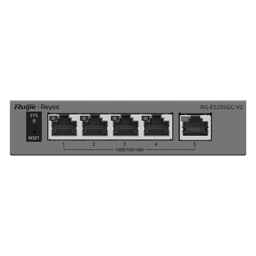 Switch L2, 5 x RJ45 Gigabit, Camera detection, Cloud Management - Ruijie Reyee RG-ES205GC-V2 – Ruijie Networks RG-ES205GC-V2