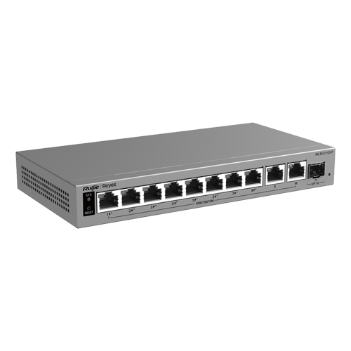 Ruijie Networks RG-ES211GS-P – Switch L2, 10 x RJ45 1G (8 x PoE+), 1 x SFP 1G, Putere PoE 120W, Cloud Management - Ruijie Reyee RG-ES211GS-P Switch L2, 10 x RJ45 1G (8 x PoE+), 1 x SFP 1G, Putere PoE 120W, Cloud Management - Ruijie Reyee RG-ES211GS-P – Ruijie Networks RG-ES211GS-P