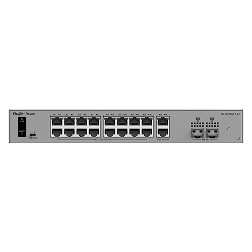 Switch L2, 18 x RJ45 1G (16 x PoE+), 2 x SFP 1G, Putere PoE 250W, Cloud Management - Ruijie Reyee RG-ES220GS-P-V2 – Ruijie Networks RG-ES220GS-P-V2
