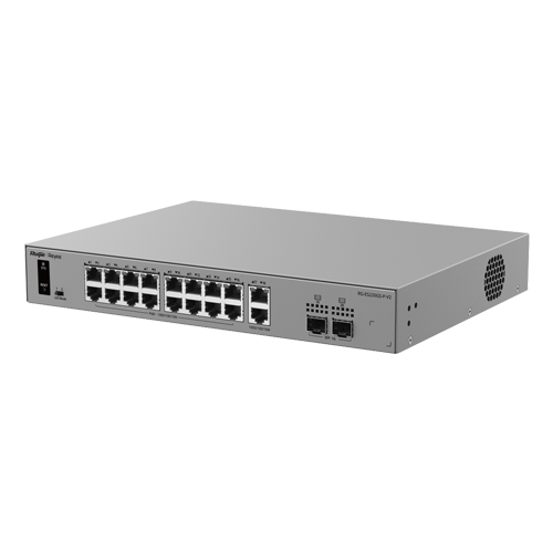 Switch L2, 18 x RJ45 1G (16 x PoE+), 2 x SFP 1G, Putere PoE 250W, Cloud Management - Ruijie Reyee RG-ES220GS-P-V2 – Ruijie Networks RG-ES220GS-P-V2