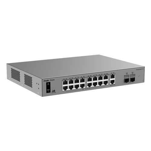 Switch L2, 18 x RJ45 1G (16 x PoE+), 2 x SFP 1G, Putere PoE 250W, Cloud Management - Ruijie Reyee RG-ES220GS-P-V2 – Ruijie Networks RG-ES220GS-P-V2