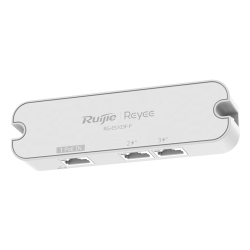 Ruijie Networks RG-ES103F-P – Switch/Extender PoE, 3 x RJ45 10/100 Mbps (2 x PoE+ Out, 1 x PoE+ In), Unmanaged - Ruijie Reyee RG-ES103F-P Switch/Extender PoE, 3 x RJ45 10/100 Mbps (2 x PoE+ Out, 1 x PoE+ In), Unmanaged - Ruijie Reyee RG-ES103F-P – Ruijie Networks RG-ES103F-P